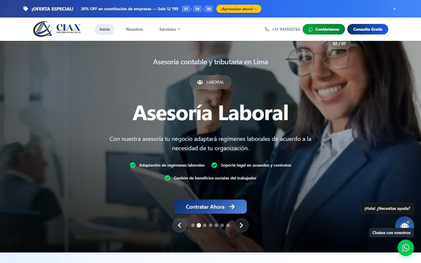 Ejemplo de webs informativas